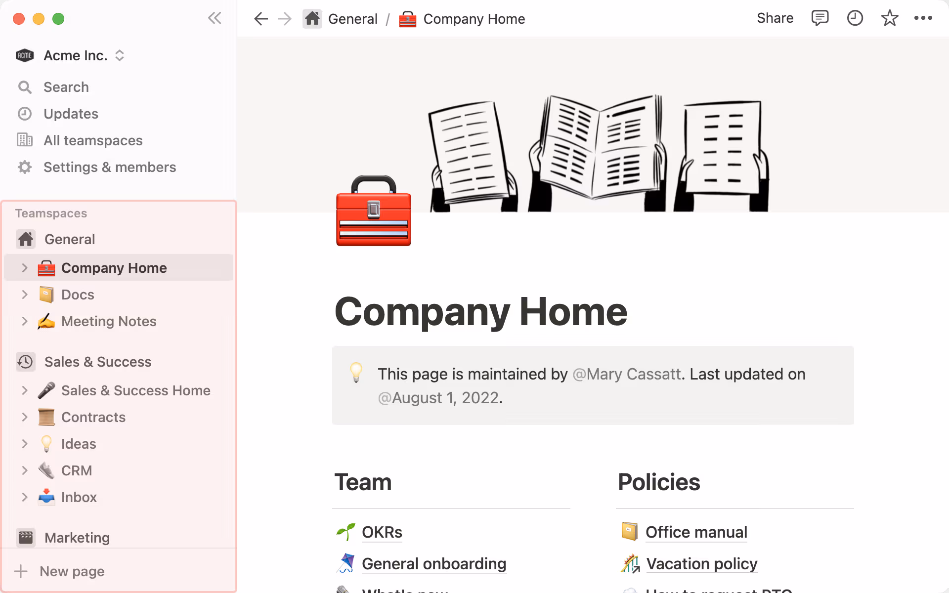 Teamspaces best practices hero